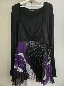 Top Kaelyn Max II 3XL manica lunga viola nuovo con etichetta - Foto 1 di 6