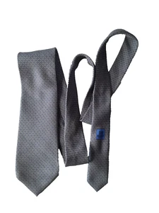 Boggi Milano Necktie 100% Silk Made in Italy Geometric Grey - Foto 1 di 6