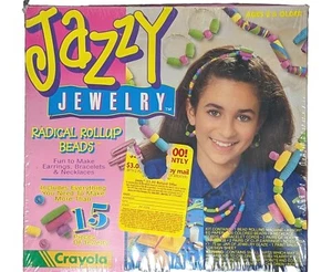 Vintage Sealed Crayola Jazzy Jewelry Radical Roll-up Beads 1994 - Picture 1 of 4