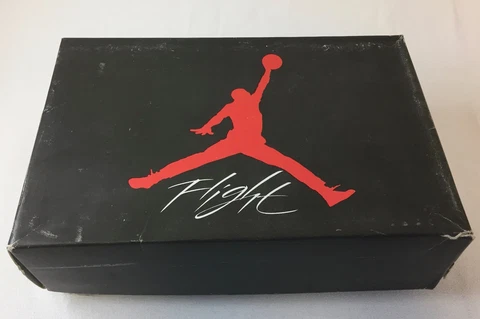 original 1989 NIKE AIR JORDAN basketball shoes box ~ Michael Jordan ~ 8461 5.5Y Cover