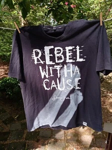 VTG T-shirt "Rebel With A Cause" Sean John Puff Daddy P-Diddy Black White 2XL - Picture 1 of 5