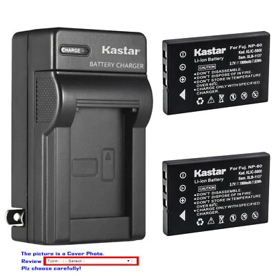 Carregador de parede bateria Kastar para câmera SAMSUNG SLB-1137 e Samsung Digimax U-CA5 - Imagem 1 de 4