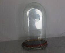 Antique Victorian Oval Hand Blown Glass Globe Dome Doll Clock 16.73" H 9.21' W