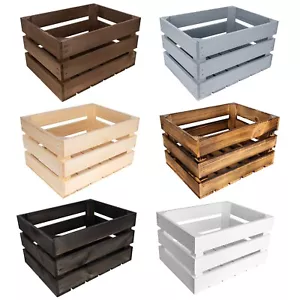Holzkiste Obstkisten aus Holz Apfelkisten Weinkisten Bücher Regal 40 x 30 x 23 - Bild 1 von 43