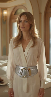 Sexy Damengürtel Metallisch Glänzend Silber Elastischer Bund Groß Gold Haken S M - Bild 1 von 4