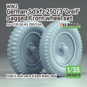 DEF.MODEL DW30079 , Sd.kfz 250/3 'Greif' Sagged Front wheel set , 1:35 - Picture 1 of 8