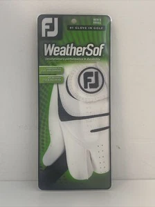 NEW FootJoy WeatherSof Golf Gloves All-Weather - Small White/Black - Picture 1 of 3