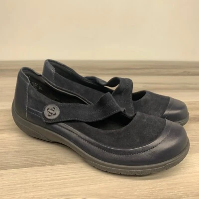 Lo último Zapatos Para Mujer 6.5 Glee Mary Jane Planos Cuero Azul Punta Redonda Correa Informal Foto 1 de 4