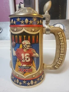 Taza Colección Joe Montana Tankard Legendary Super Bowl Quarterbacks XXIII Rara - Imagen 1 de 10
