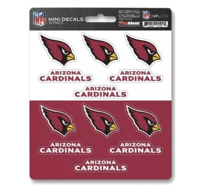 TEAM PROMARK Arizona Cardinals Stickers Die Cut Mini Decals 12-Pk Sticker Sheet (12 Stickers)
