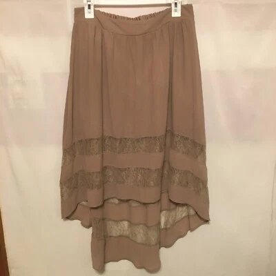 Falda de encaje alta baja Vanity para mujer Foto 1 de 4