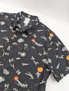 Disney Parks Star Wars Death Star Millennium Falcon Space Battle Shirt XL EUC - Picture 1 of 7
