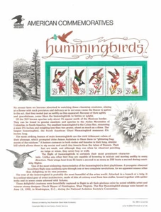 #389 29c Hummingbirds #2642-2446 USPS Commemorative Stamp Panel - Picture 1 of 1