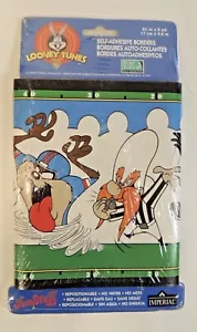 Carta da parati vintage Warner Bros Looney Tunes 1997 nuova con scatola confini imperiali calcio Taz LT - Foto 1 di 12