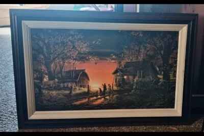 Terry Redlin Firmado 1995 Enmarcado Maestros Litografiado Morning Suprise Foto 1 de 4