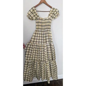 NWOT Vintage JC Penney Loungewear Smocked Tiered Maxi Dress - Picture 1 of 5
