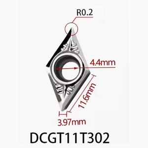 10* Insertos de carburo DCGT11T302 insertos de torneado DCMT11T302 DCGT32.50 para aluminio - Imagen 1 de 5