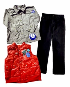 Nannette Kids 3 Piece Outfit Set Boys Size 6 Collared Shirt, Vest, Pants NEW - Picture 1 of 12