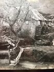 Wonderful Old Water Mill Antique Magic Glass Lantern Countryside