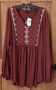 TORRID LONG SLEEVE TOP JERSEY SHIRT BLOUSE SWEATSHIRT 4 4X 4XL 26 NEW - Picture 1 of 7