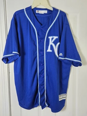 Majestic Kansas City Royals Blue Jersey Men's Size 2XL Blank - Image 1 of 4