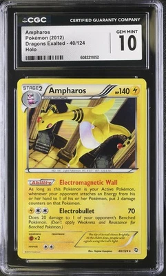CGC 10 Ampharos 40/124 Holo Dragons Exalted Pokémon Card - Image 1 of 2