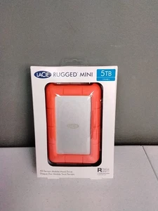 New! Sealed! LaCie Rugged Mini 5TB External Drive HDD USB 3.0/2.0 - Afbeelding 1 van 5