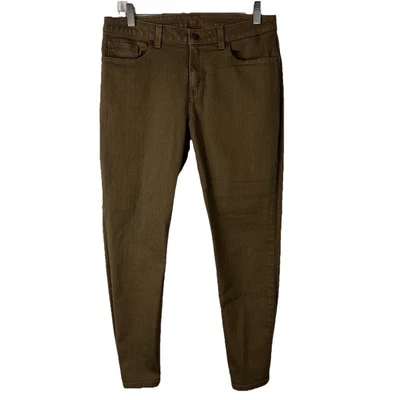 Pantalones de mezclilla Michael Kors para mujer talla 4 recortados ajustados tiro medio elásticos verdes Foto 1 de 4