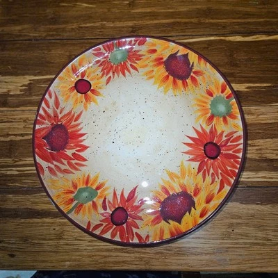 Pfalzgraff Evening Sun Sunflower Plate Charger Dinner Hand Painted Retired 12" - Image 1 of 4