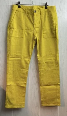Cabi #5869 Mustard Yellow Utility Trouser Pants Spring 2021 Size 8 Sulfur - Image 1 of 4