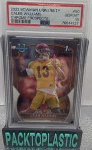 2022 BOWMAN UNIVERSITY CHROME PROSPECTS #50 CALEB WILLIAMS PSA 10 - Picture 1 of 2
