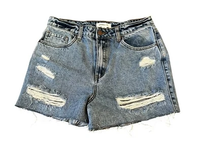 Pantalones cortos O'Neill para mujer denim desgastados talla 30 tiro alto Foto 1 de 4