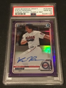 2020 Bowman Draft Kala’i Rosario Purple Autograph #/250 PSA 10