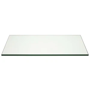 Pro Safe Glass 17" x 30" Rectangle Glass Table Top 3/8" Thick Flat Polish Edge - Picture 1 of 2
