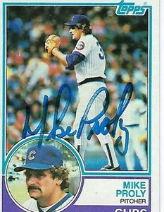 Topps #597 1983 firmado por Mike Proly - Chicago Cubs - Imagen 1 de 1