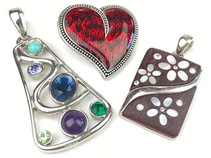 Lot of 3 LIA SOPHIA Pendants - Picture 1 of 12