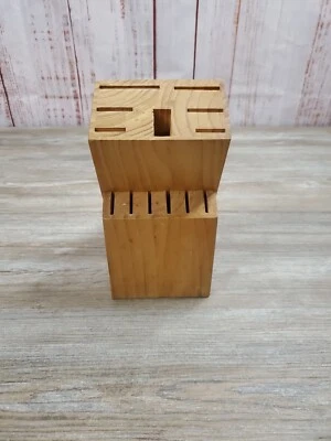 Farberware Knife Block Wooden 13 Slot No Knives Included Block Only Kitchen Chef Foto 1 de 4