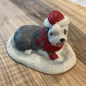 Sheep Dog Figurine Charmstone Cold Cast Marble Earl Sherwan Stamp USA 1990 - Picture 1 of 6