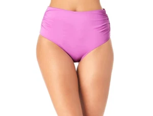 Anne Cole Women's Standard Convertible High Waist Shirred Swim Bottom M 8790 - Picture 1 of 2