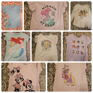 Disney Girls Shirt Lot Size 8 - Picture 1 of 9