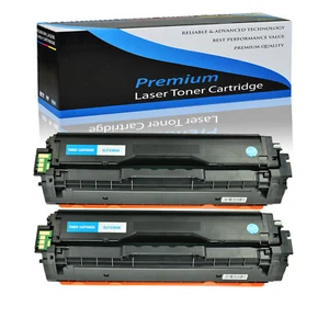 2 PK CLT-C504S Cyan Toner Cartridges For Samsung SL-C1810W SL-C1860FW CLX-4195FW - Picture 1 of 24