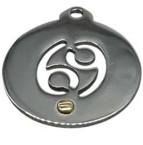 Ciondolo 69 sessantanove charm pendente per collana uomo donna in Acciaio Inox - Foto 1 di 8