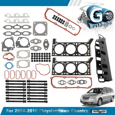 Conjunto de parafusos de junta de cabeça 3,8L para Chrysler Town Country Dodge Grand Caravan 2004-10 - Imagem 1 de 4