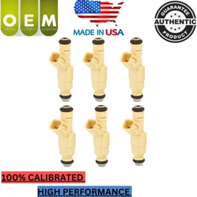 6X GENUINE OEM Bosch Fuel Injectors Fits 2000 2001 2002 Mercury Cougar 2.5L V6 - Image 1 of 4