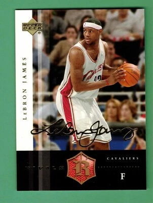 2004 UPPER DECK RIVALS LEBRON JAMES GOLD PARALLEL #13 CAVALIERS - Image 1 of 2