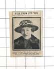 1916 Tragic Fall By Bus Conductor Violetta Newman Battersea Typist