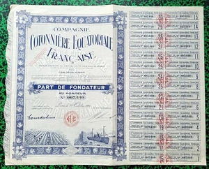 Tchad/Centrafrique/Congo - Siège à Brazzaville - Belle Déco Cie Cotonnière 1927 - Picture 1 of 2