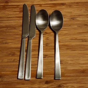 4 Piece Cambridge Stainless Ascend Satin Finish Place Setting Flatware Vintage - Picture 1 of 4