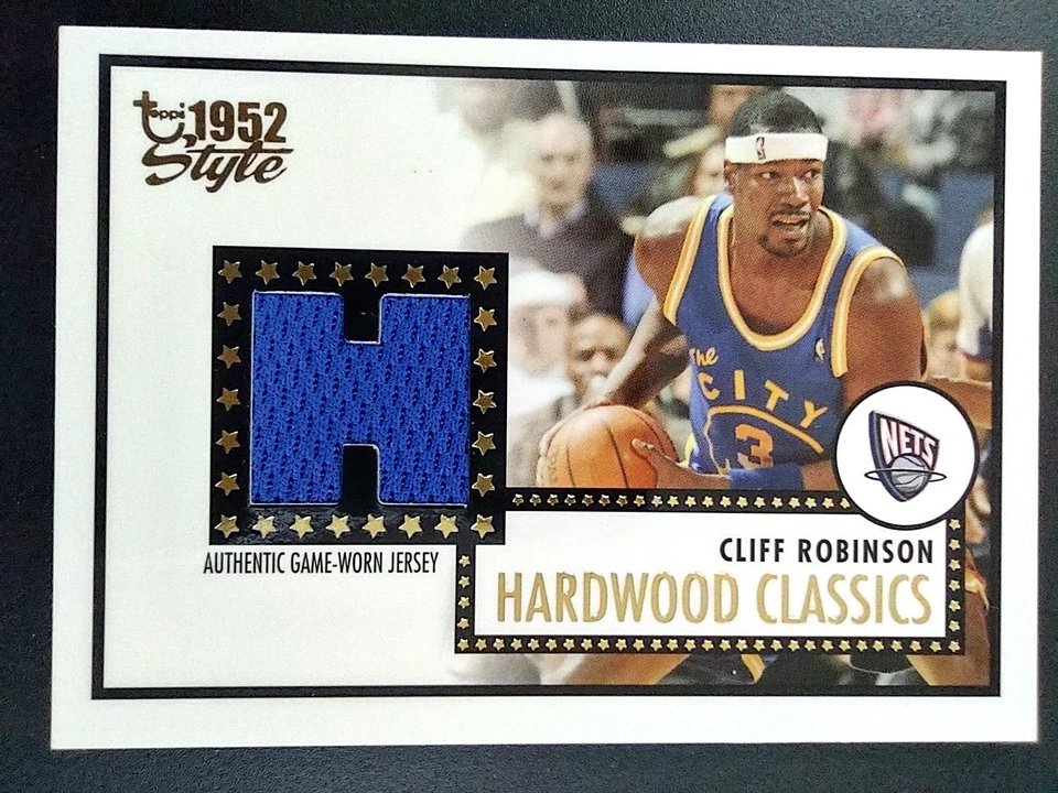 Camisetas clásicas de madera dura estilo Topps 1952 2005-06 Cliff Robinson #HCR-CR Nets Foto 1 de 4