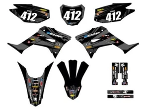 2019-2023 CRF 250 F MAYHEM Black Senge Graphics Kit Compatible with Honda - Picture 1 of 10